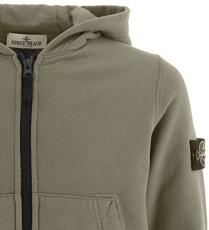 Stone Island Cardigan - Schlamm m. Logo