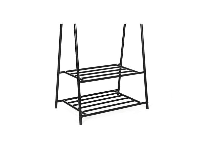 Songmics Garderobenständer 87.5 x 155 cm, Schwarz Kleiderständer