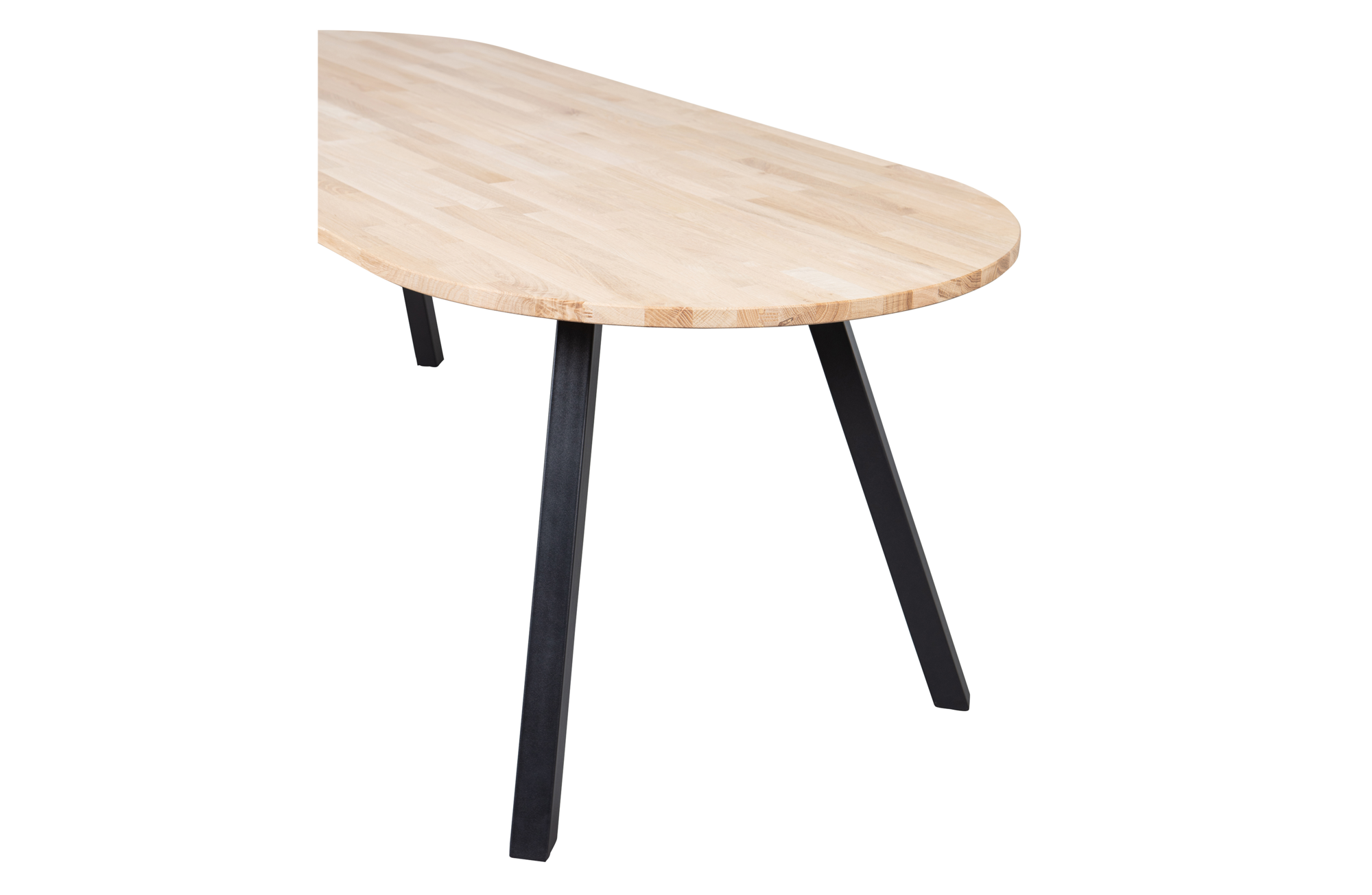 Tablo tafel ovaal eiken onbehandeld [fsc] 2-standen poot