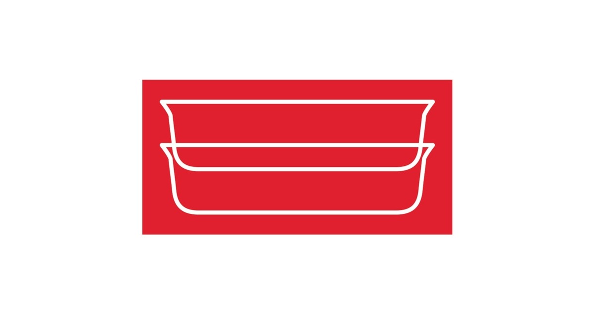 EmsaClip & Close Glazen vershoudbakje, 0,85 L doos  (Transparant/rood, rechthoekig)
