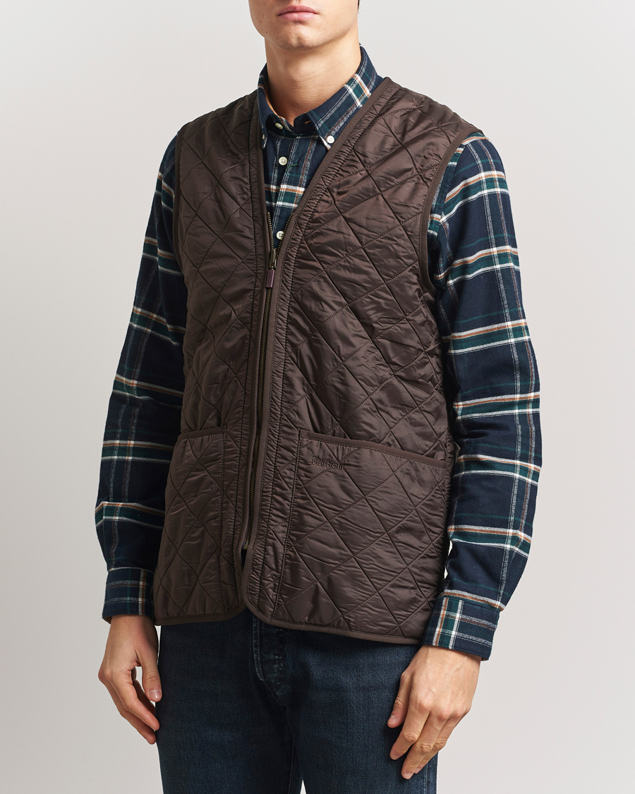 Barbour Lifestyle Quilt Waistcoat/Zip-In Liner Brown