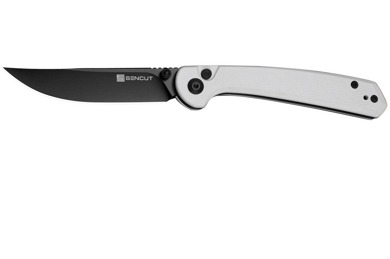 Sencut Skelfin S25007-1 Black 9Cr18MoV, White G10, zakmes