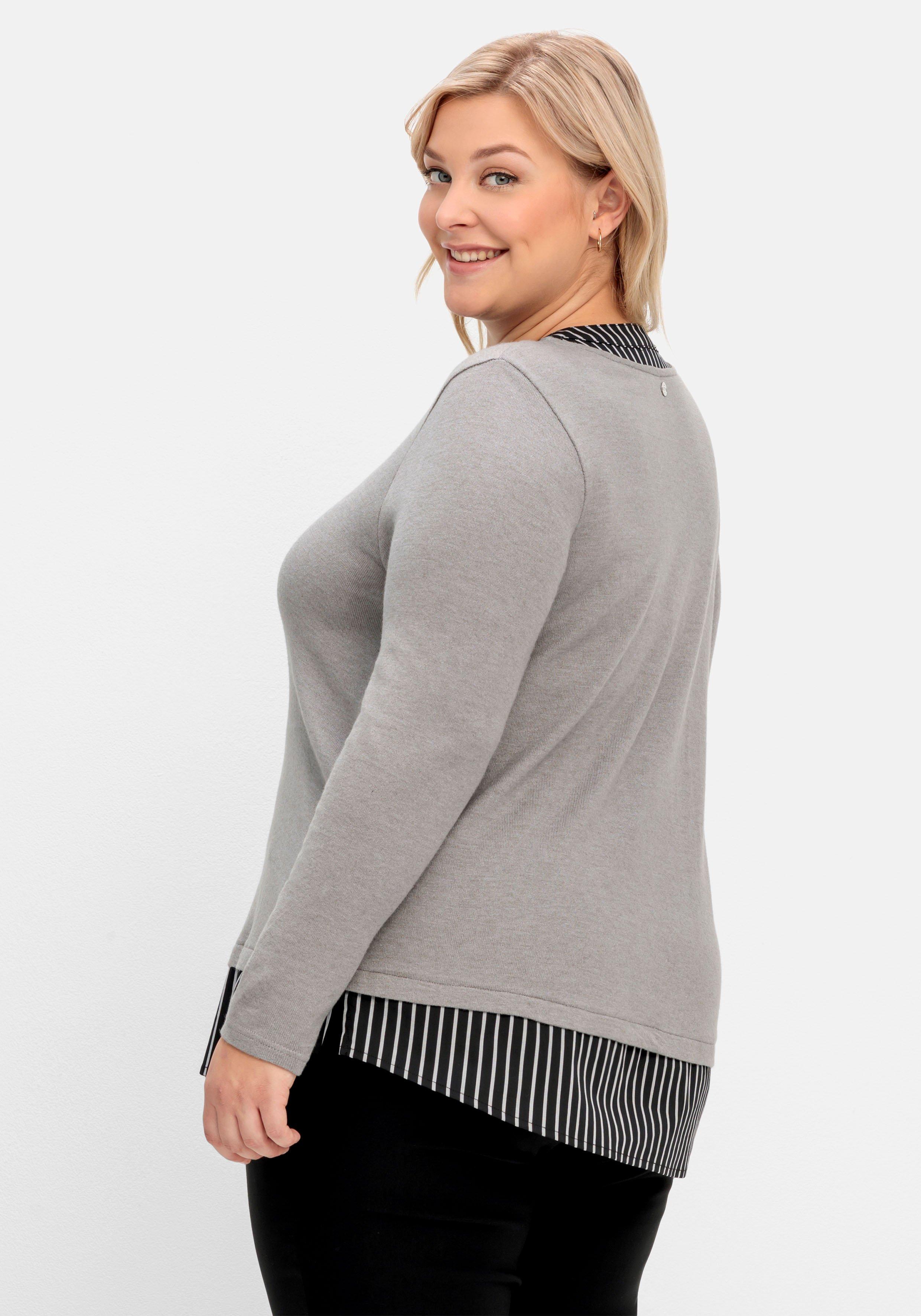 Leichter Businesspullover in 2-in-1-Optik
