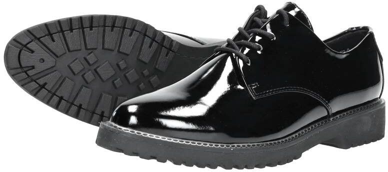 Marco Tozzi Veterschoenen Laag zwartlak