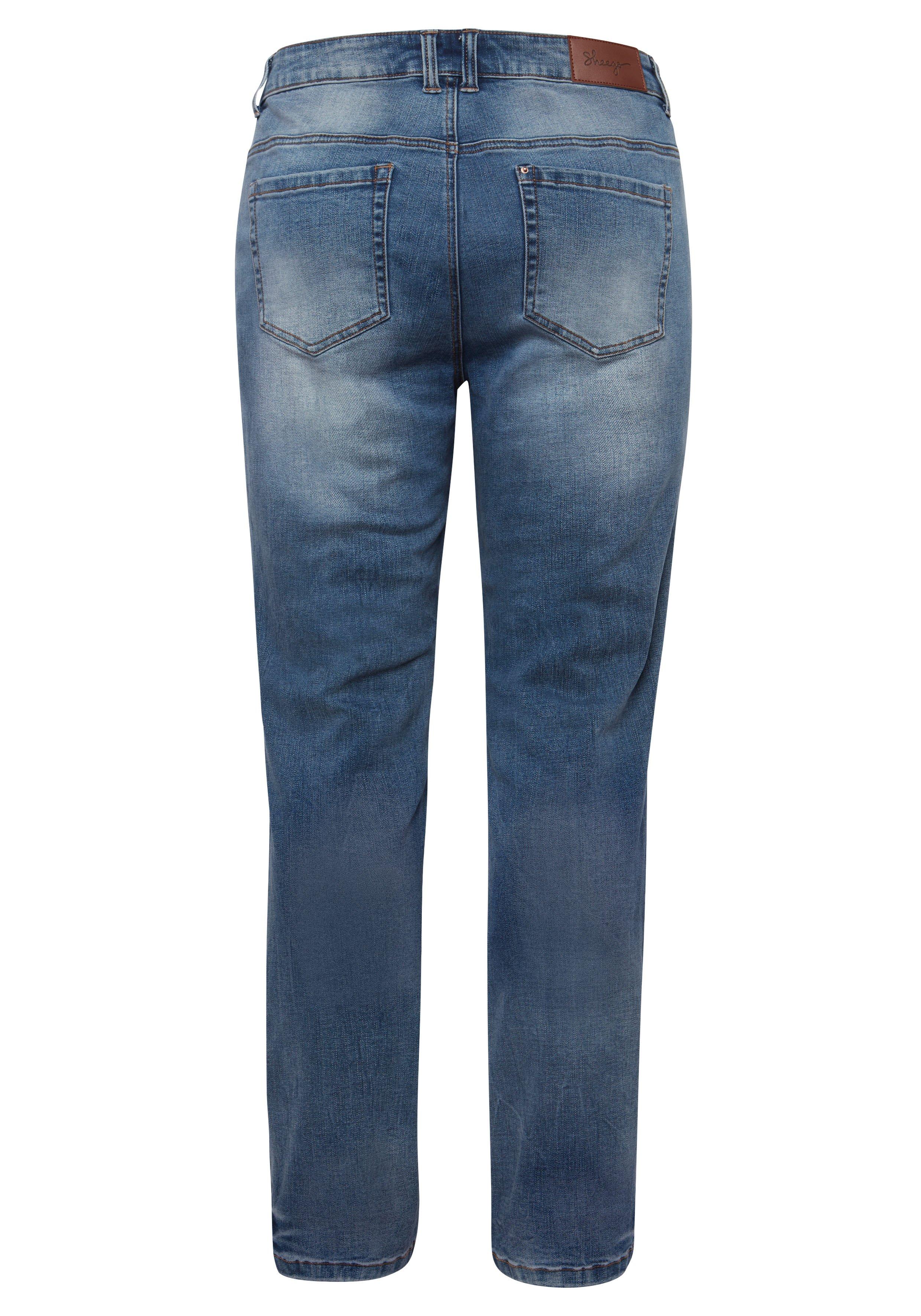 Gerade Stretch-Jeans mit Bodyforming-Effekt