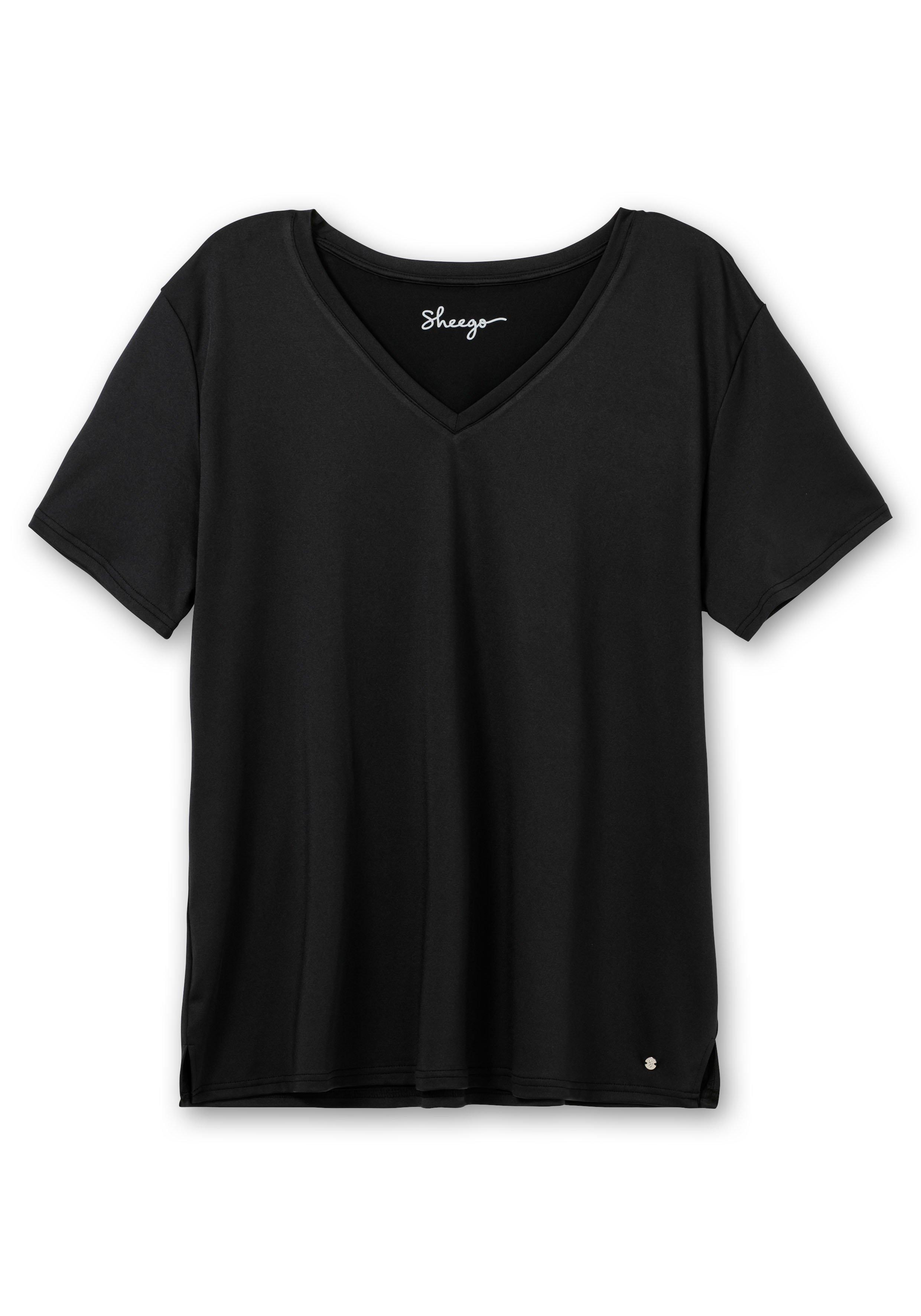 Funktionsshirt mit V-Ausschnitt