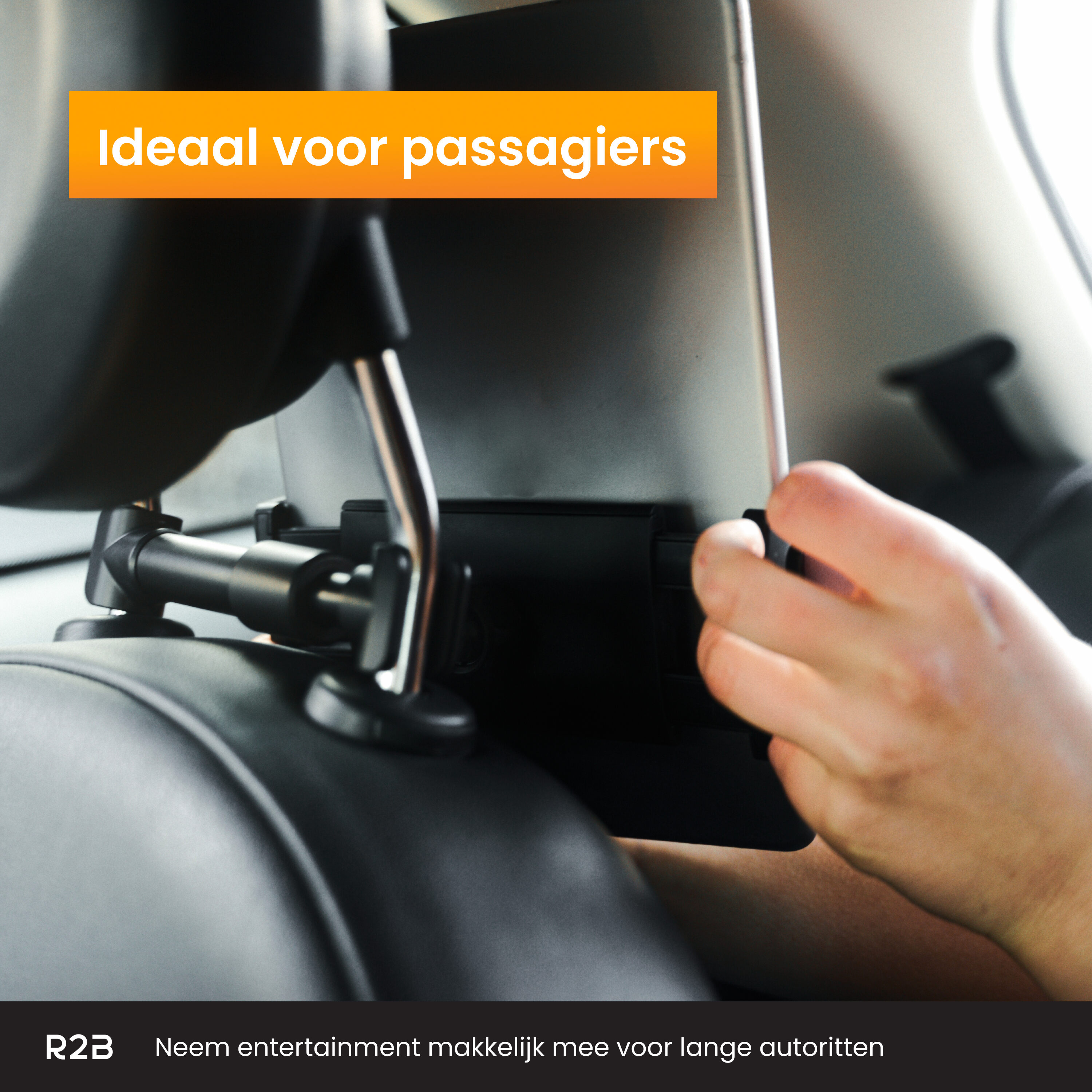 R2B Stevige Auto Tablethouder voor de hoofdsteun
