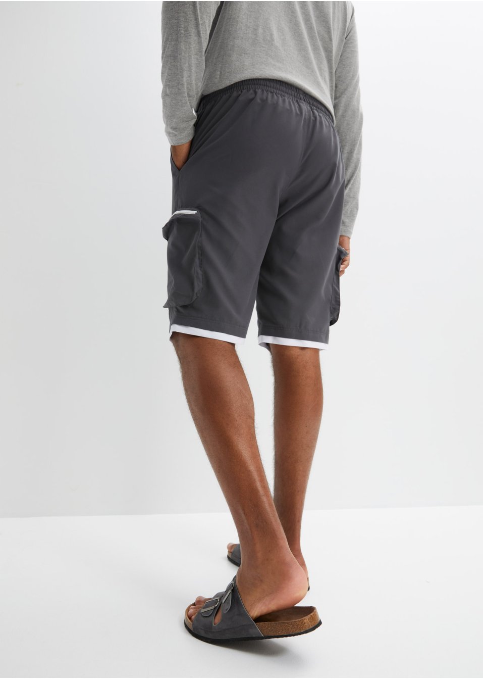 Bermuda cargo taille extensible, Regular Fit