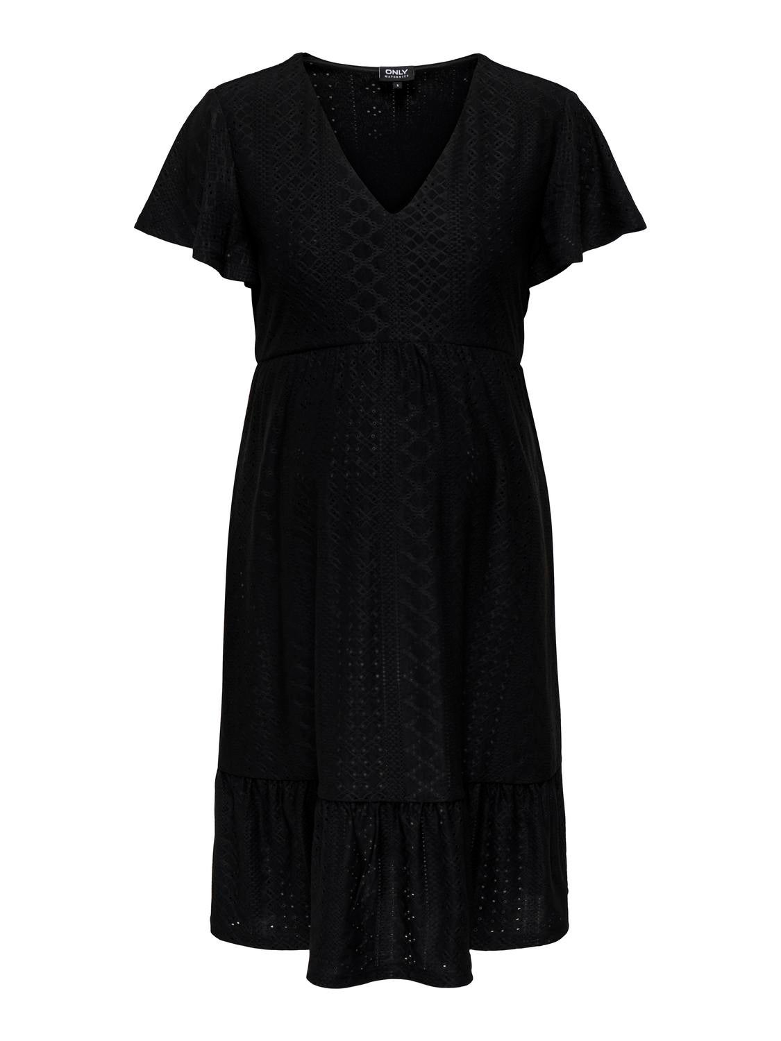 OLMSANDRA Langes Kleid Black