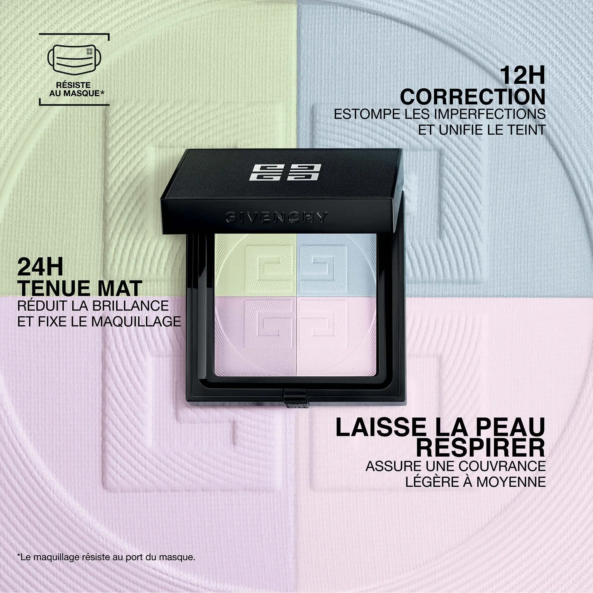 Givenchy - PRISME LIBRE PRESSED POWDER Poudre compacte fixatrice 4-couleurs floutante et matifiante- Poudre