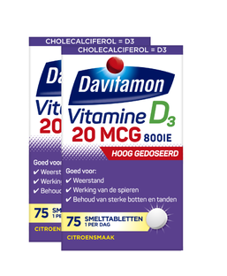Davitamon D3 Forte Smelttabletten 2x75TB
