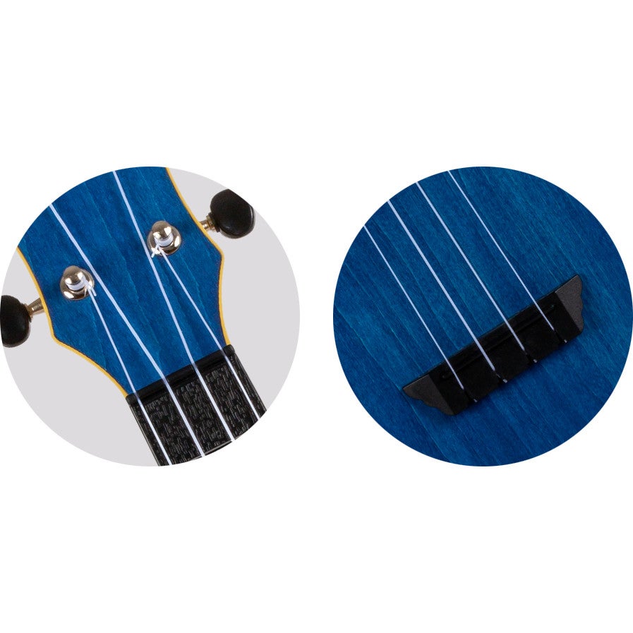 Flight Travel Series TUSL35 Dark Blue Concert Scale sopraan ukelele met gigbag