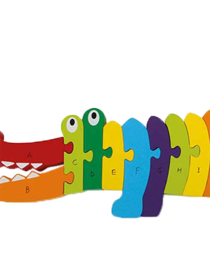Puzzle Krokodil ABC 26-teilig aus Holz