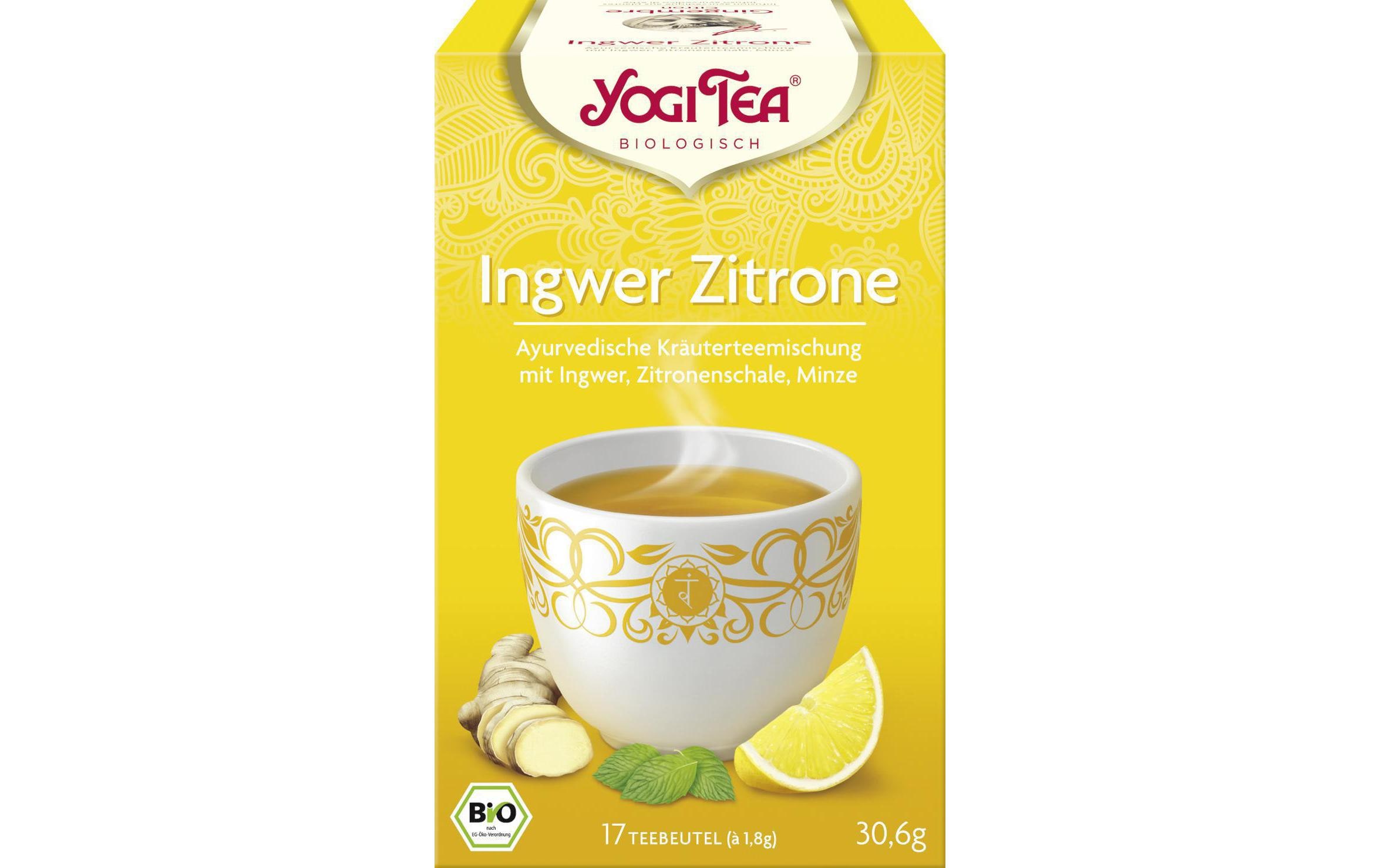 Teebeutel Bio Kräutertee Ingwer Zitrone Tee Pack 17 x 1.8 gAyurvedische Kräuter- und Gewürzteemischung