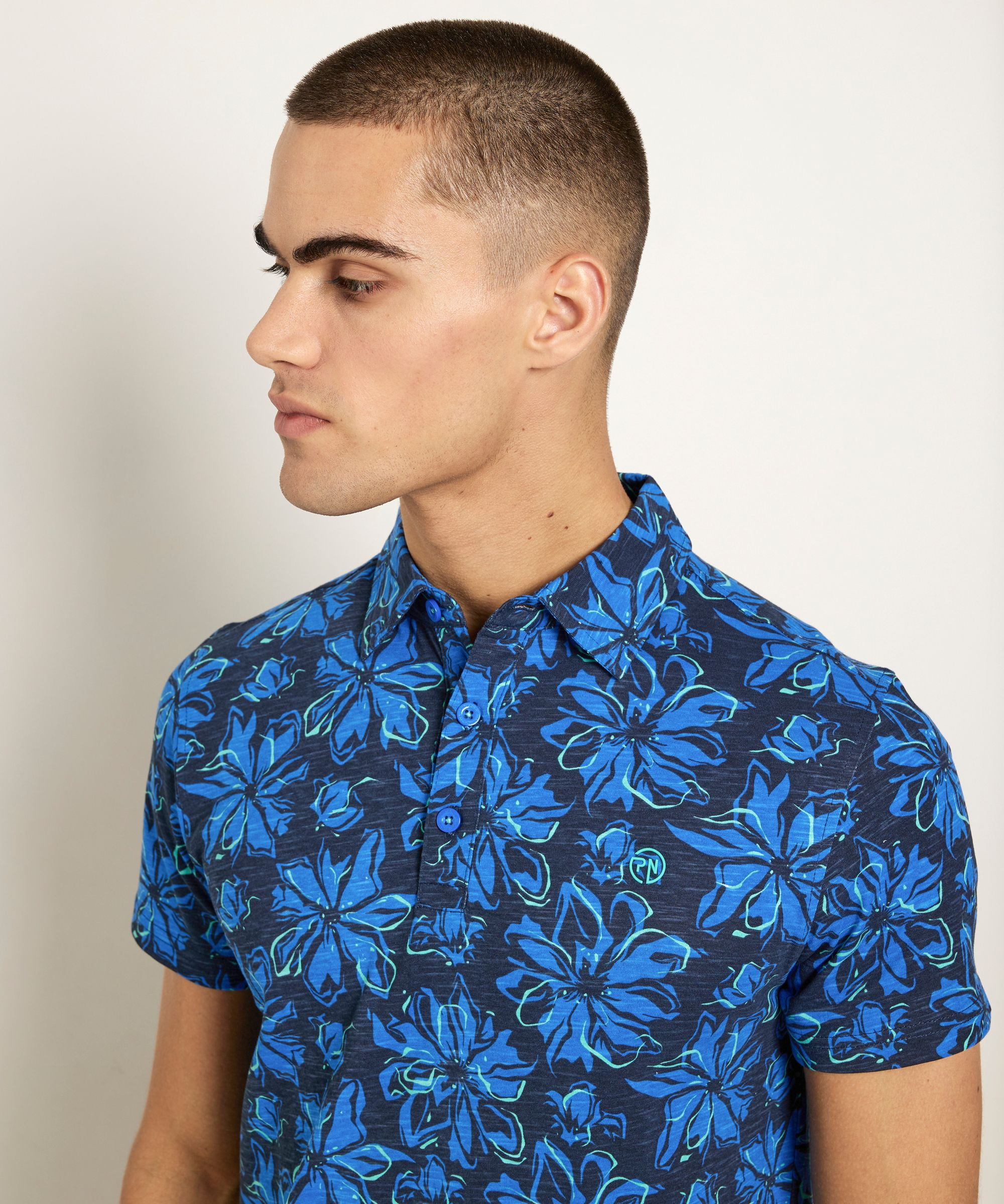 polo met bloemenprint