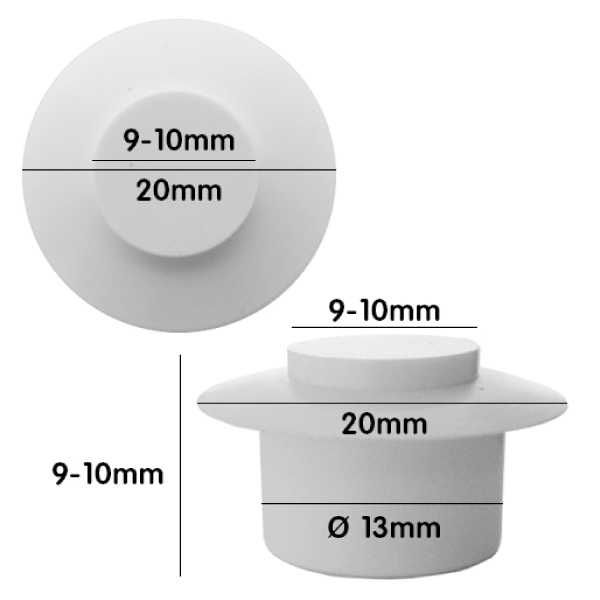 Bouton de pare choc 13mm  Gris foncé