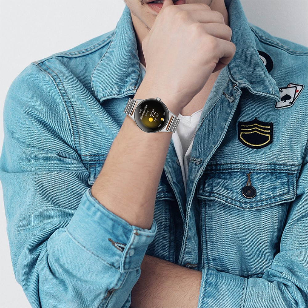 Google Pixel Watch 3 / 2 / 1 Edelstahl Armband mit Klickverschluss - Silber