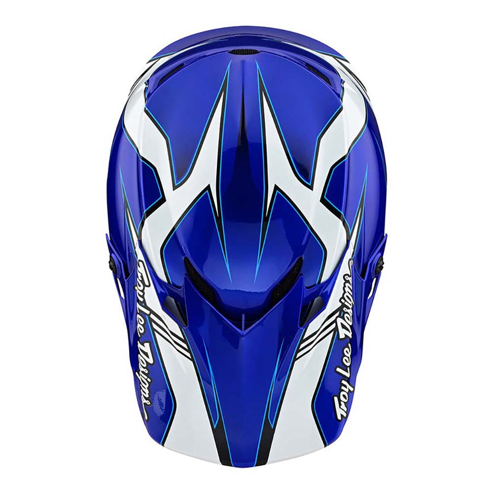 Troy Lee Designs - Casque SE4 Polyacrylite Matrix Bleu / Blanc