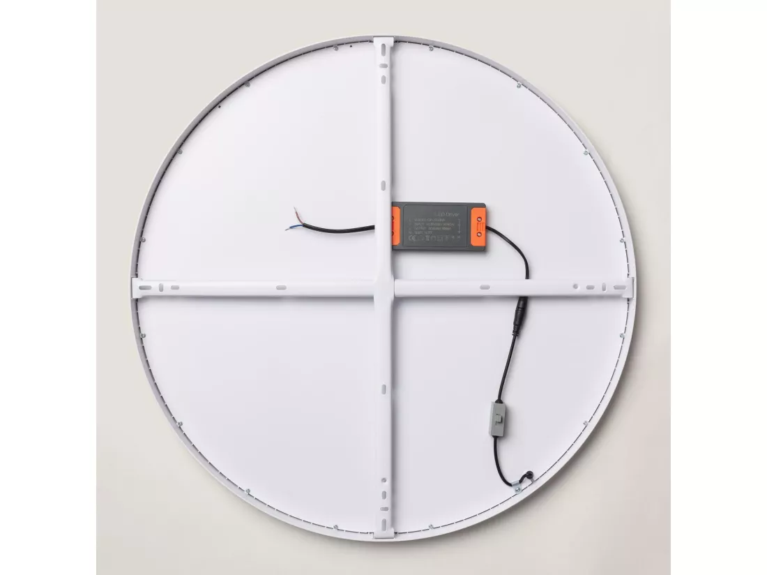 Plafonnier LED Rond 48W Extra-Plat CCT Sélectionnable Ø600 mm Sélectionnable (chaud-neutre-froid)