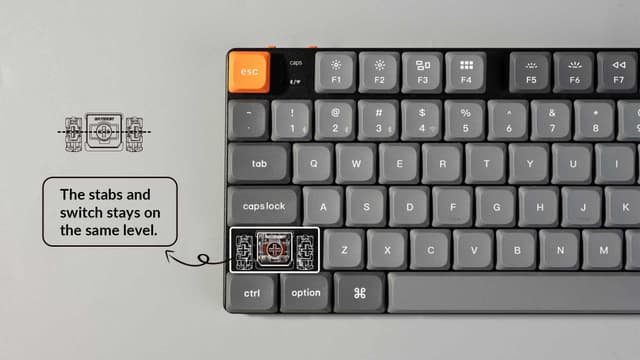 Keychron K5 MAX trådløst tastatur (Lav-profil Brown switches)