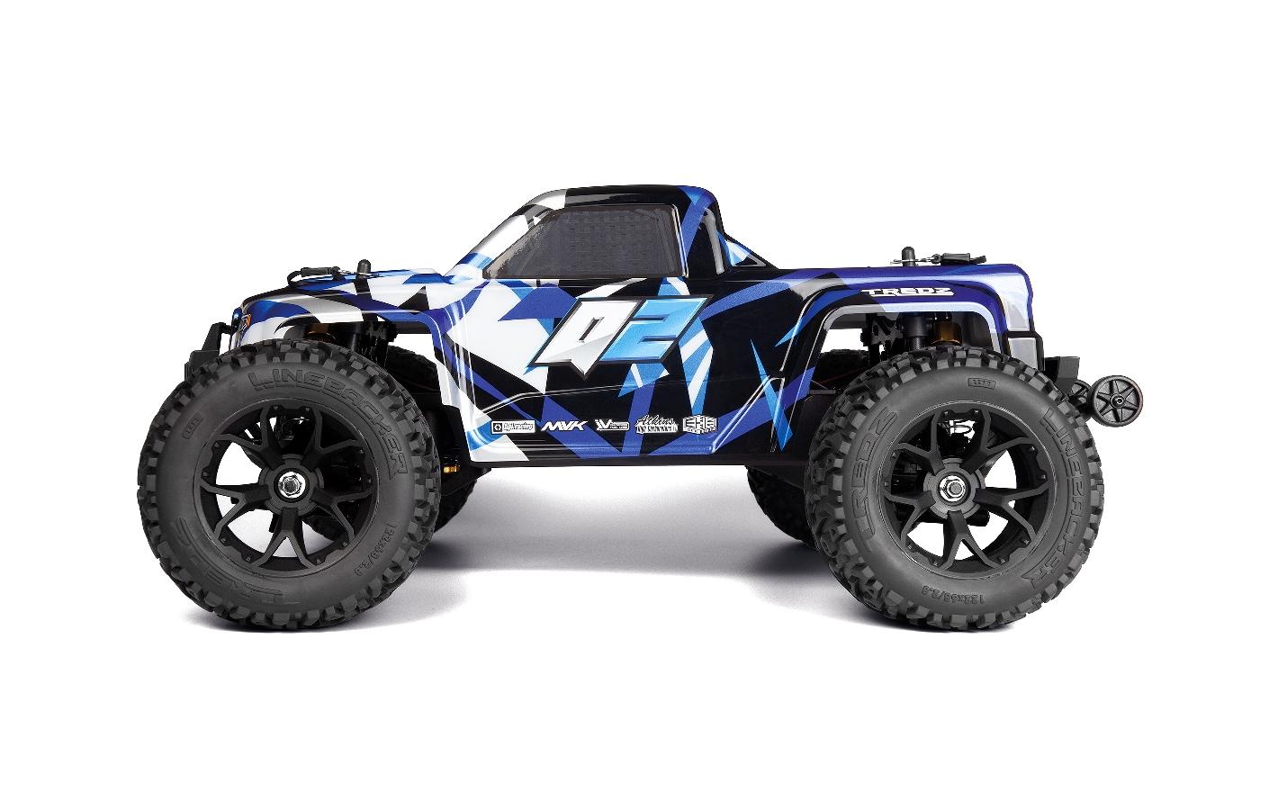 Monster Truck Quantum2 MT 4WD Blau, ARTR, 1:10<br>Off-Road RC Modell mit Brushed Allradantrieb