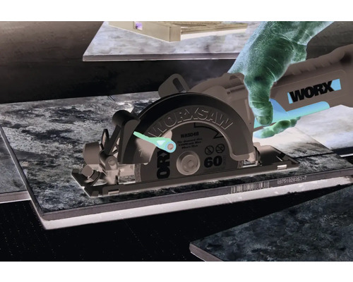 Worxsaw WORX Compact 480W 120mm/46mm WX439 handcirkelzaag inclusief koffer en accessoires