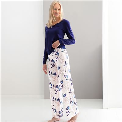 Pyjama femme imprimé végétal - BECQUET CRÉATION