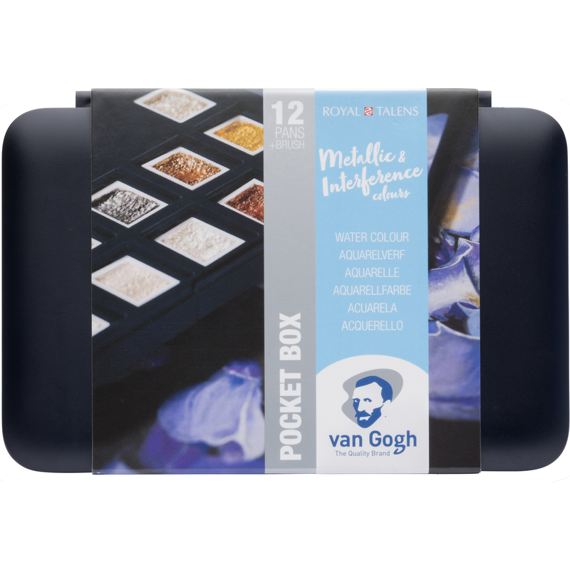 van Gogh Aquarellfarben Van Gogh Pocket Box, assortiert, 12 Stück
