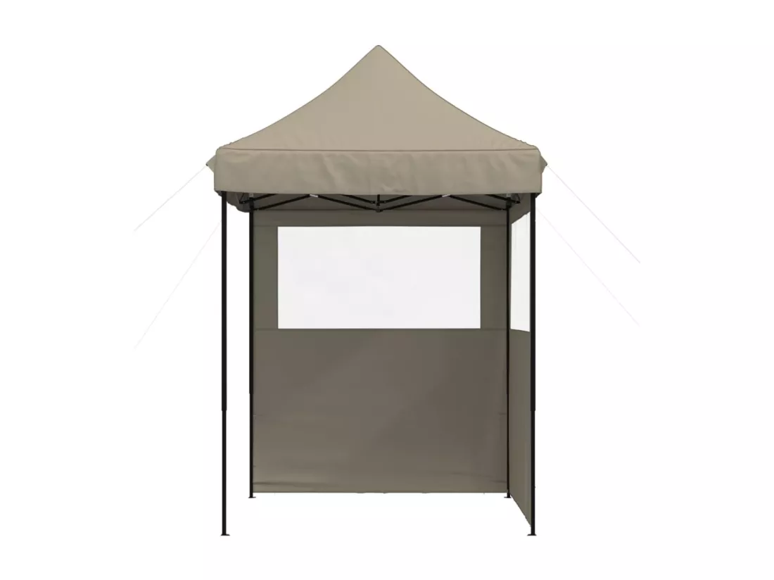 Tente de réception pliable escamotable avec 2 parois latérales