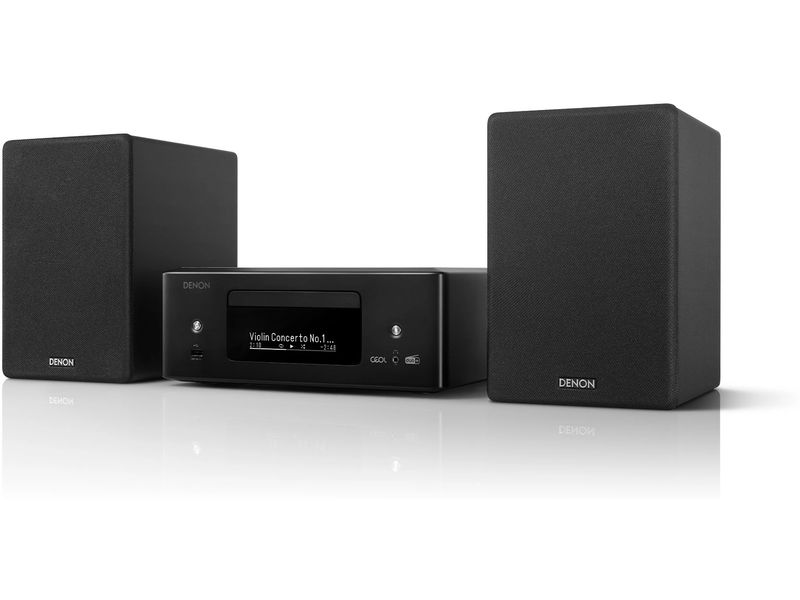 Denon Netzwerk-Musik-System CEOL N12DAB Schwarz Design-Komplettsystem mit CD-Player, DAB-/UKW-Radio, HDMI ARC und Streaming