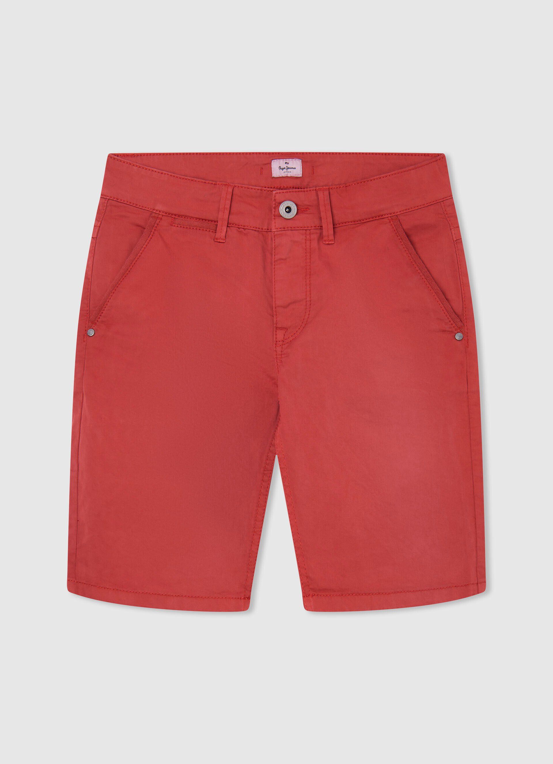 Bermuda Chinesa Regular Fit - vermelho estúdio