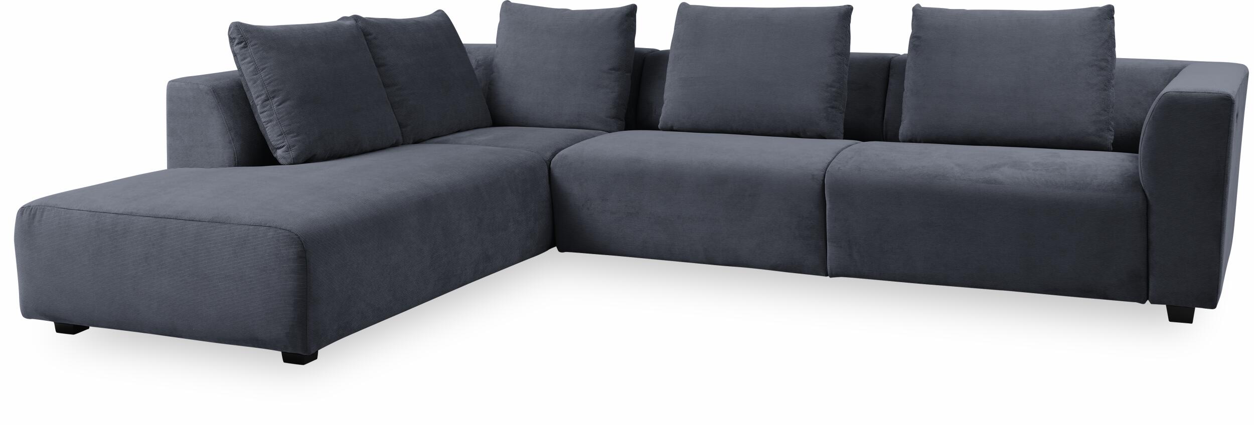 Solaro venstrevendt hjørnesofa med pufafslutning