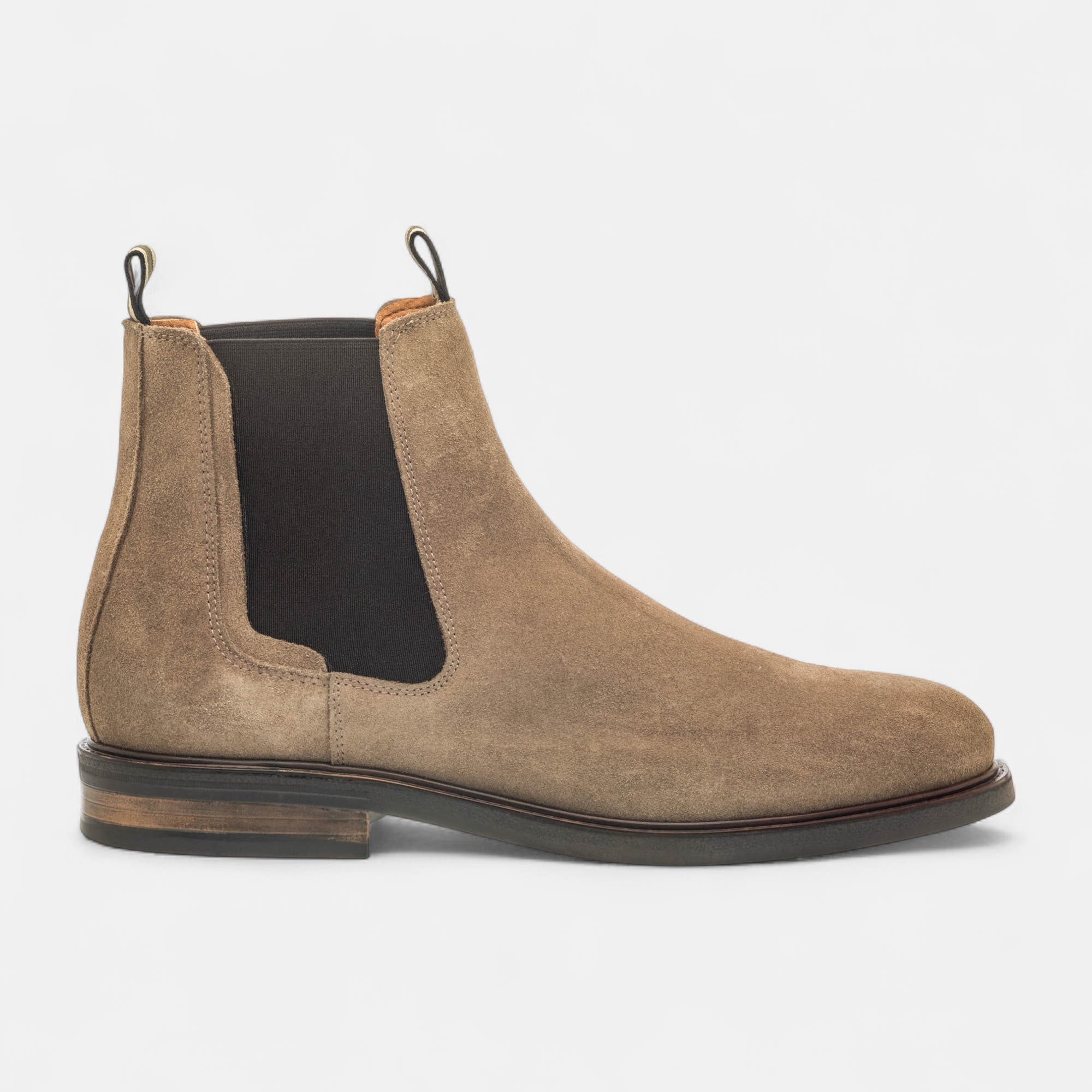 Boots chelsea Homme en cuir beige