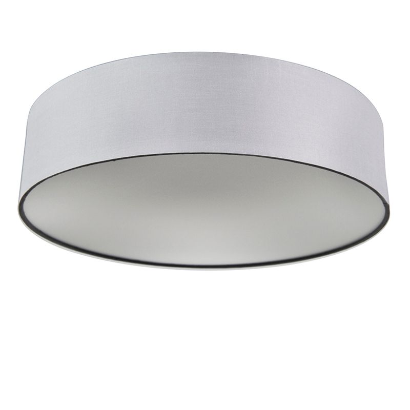 Plafondlamp grijs 40 cm incl. LED - Drum LED