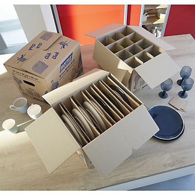 Carton de déménagement avec poignées 20 kg Mottez H. 30 x L. 40 x l. 30 cm, capacité 36 L