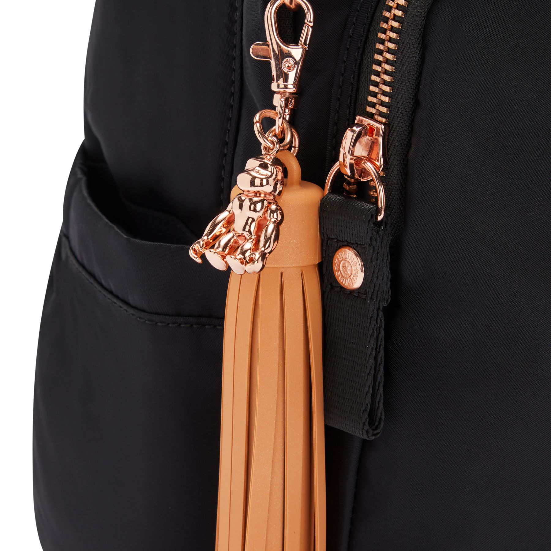 DELIA Sac à Dos Moyen avec Poche Frontale et Poignée Supérieure - Rose Black