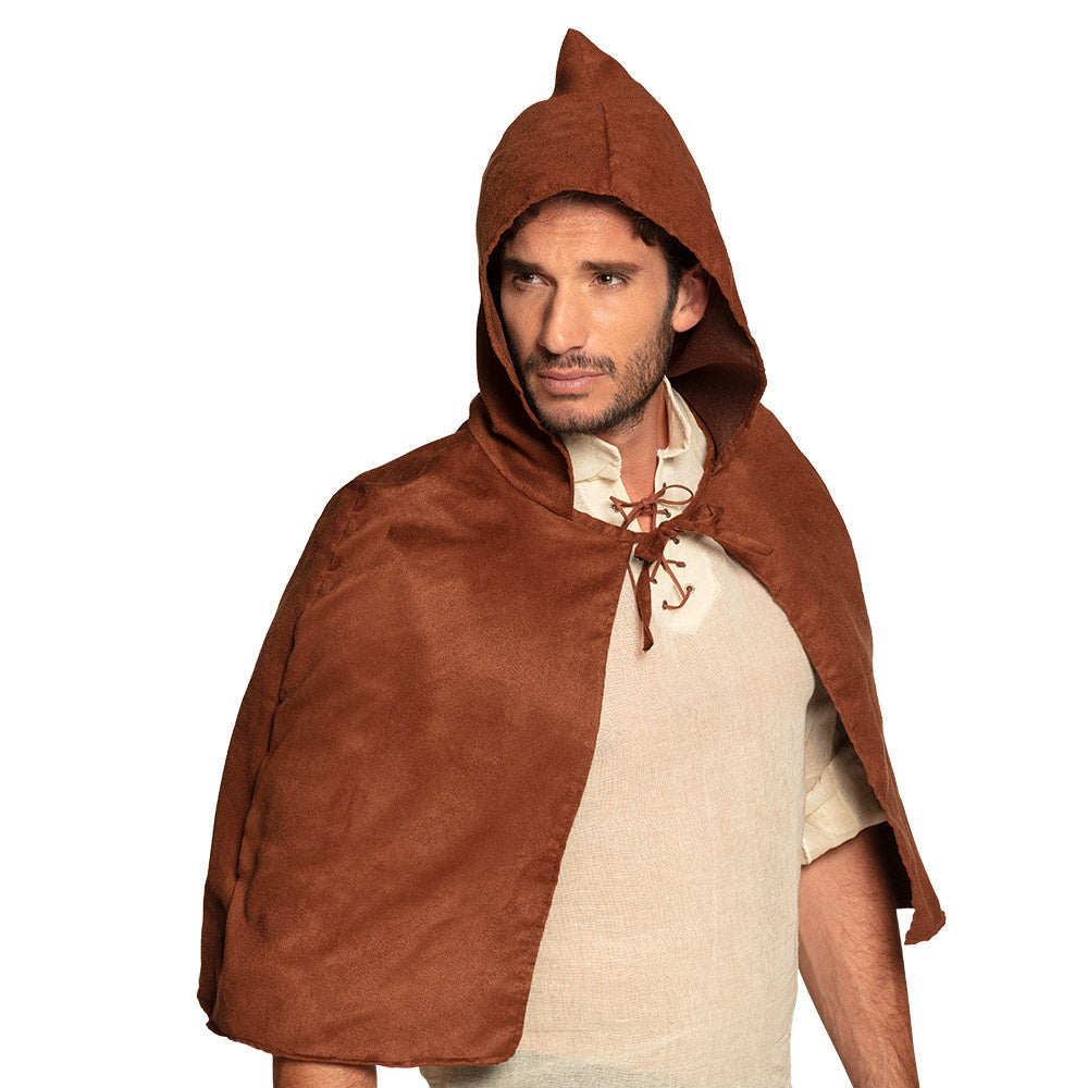 Middeleeuwse cape bruin 85cm