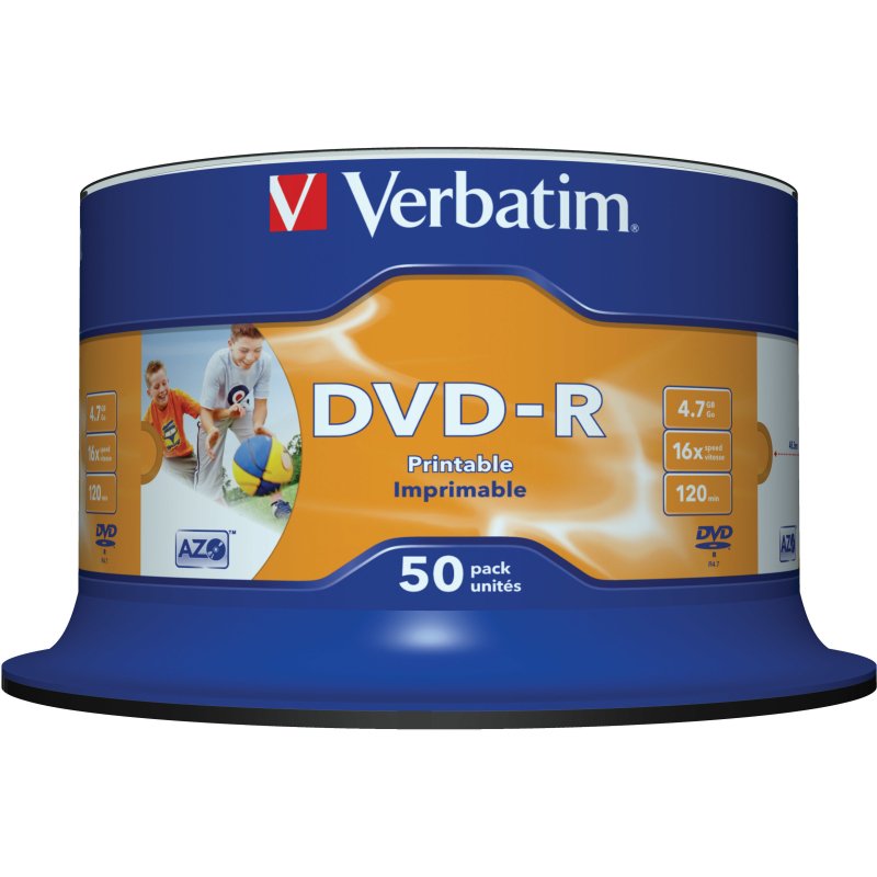 Verbatim 43533 DVD vierge 4,7 Go DVD-R 50 pièce(s)