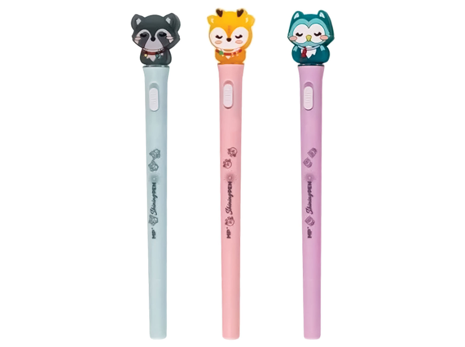ESFEROGRÁFICA GEL CUTE COM LUZ ANIMAIS MODELOS SORTIDOS