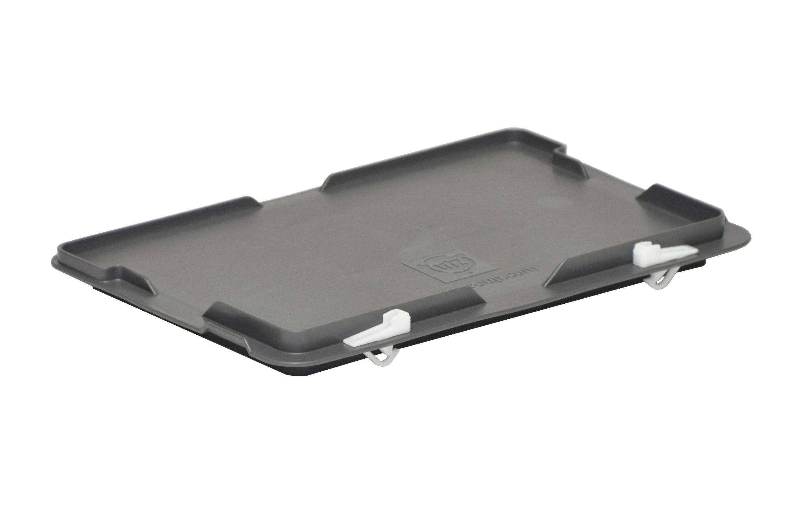 Scharnierdeckel RAKO für Stapelbox 300x200mmMit Schnappverschlüssen, 1 Stück, dunkelgrau