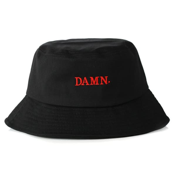 Svart fiskehatt bøttehatt Kendrick Damn