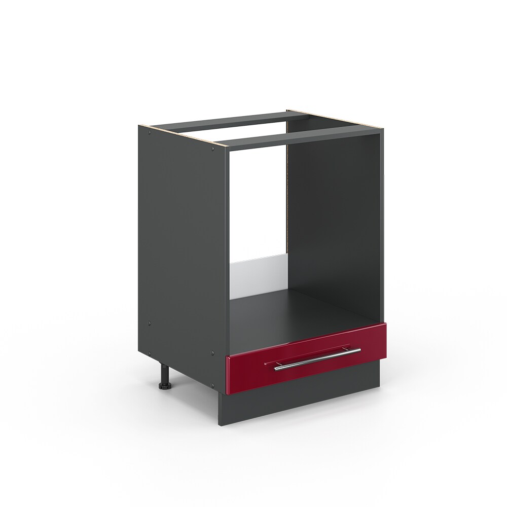 VICCO Herdumbauschrank 60 cm Bordeaux Hochglanz Küchenschrank Hängeschrank Küchenzeile Fame-Line