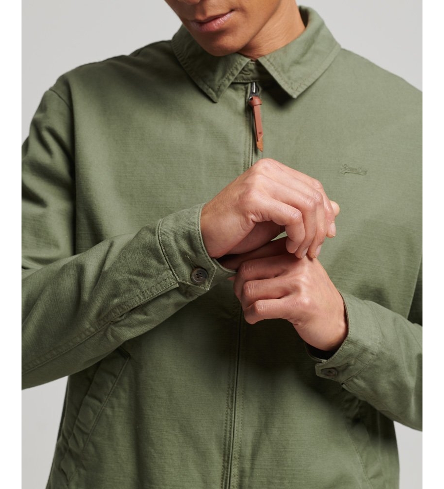 Superdry Cazadora Harrington clásica verde