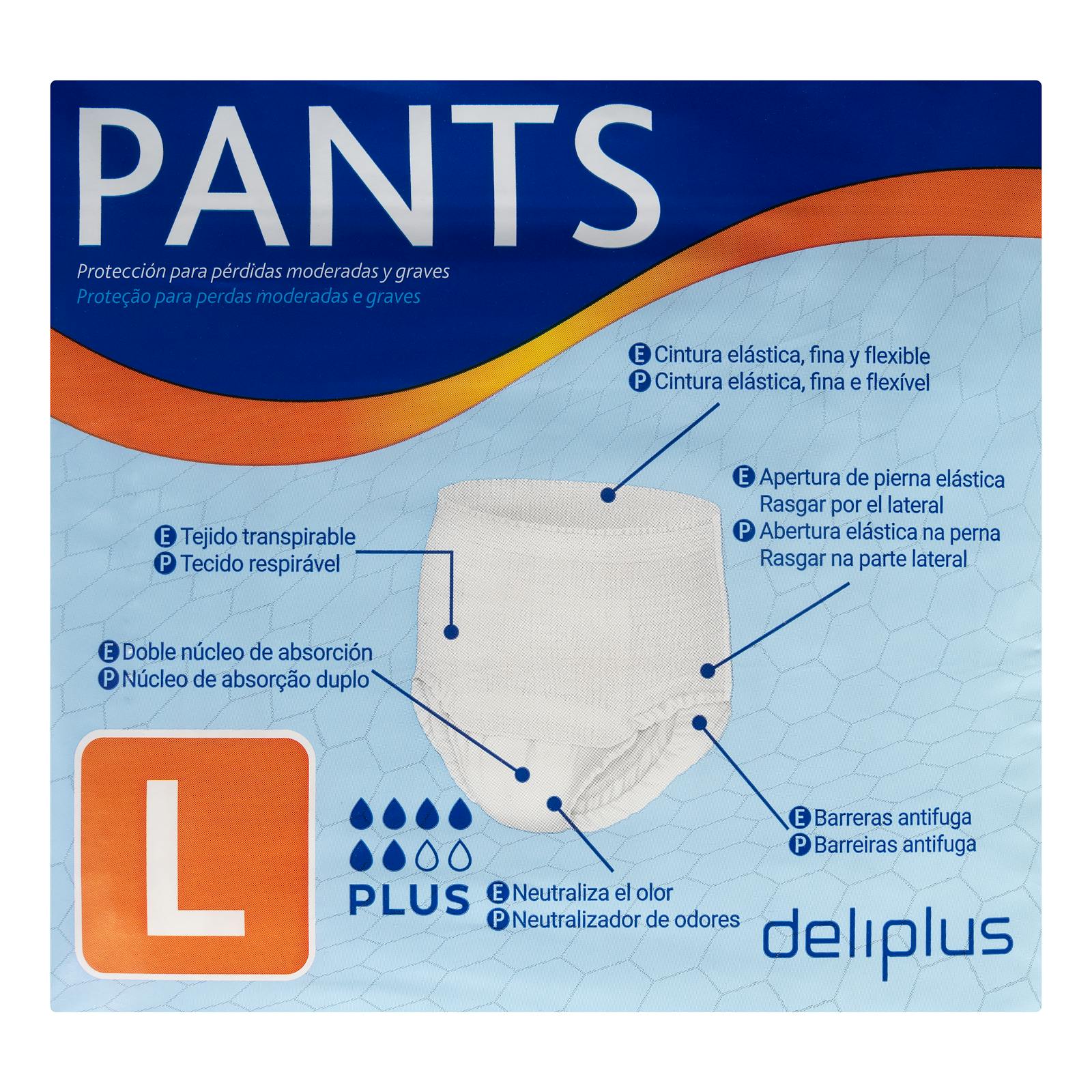 Culottes-couches pour adultes taille L Deliplus Pants Plus