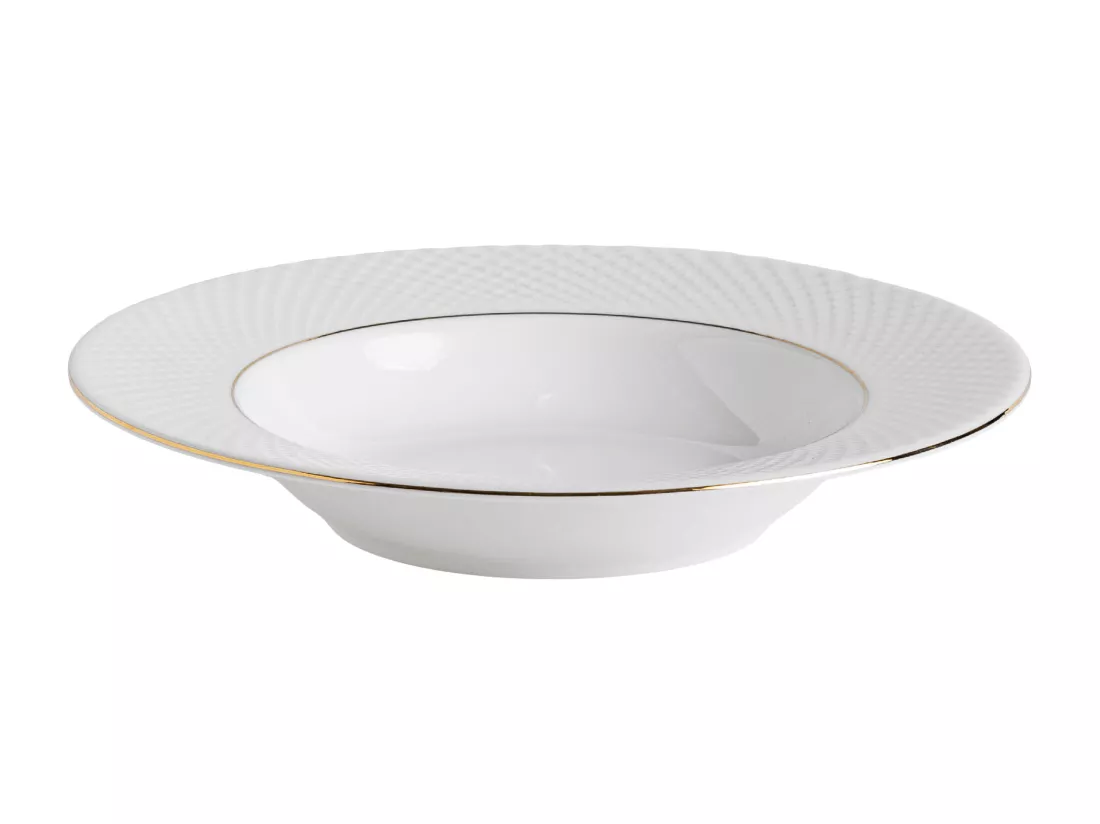 Assiette Creuse Eleni Blanc Moyen 4 x 23.5