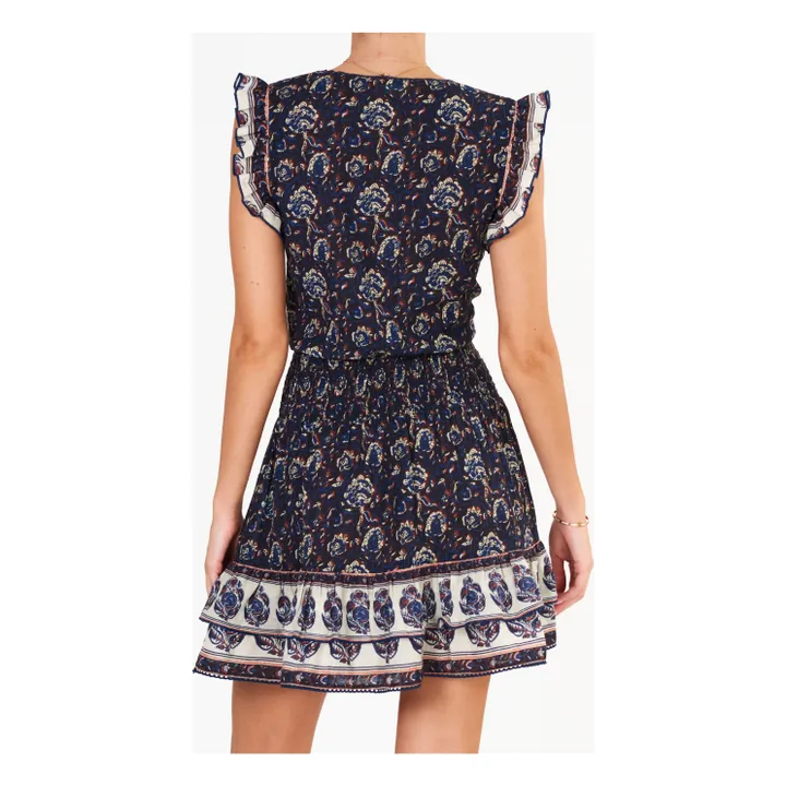 M.A.B.E. Robe Imprimée Seren | Bleu foncé