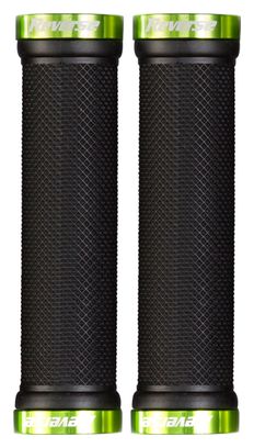 REVERSE Paire de Grips Lock On Noir Vert