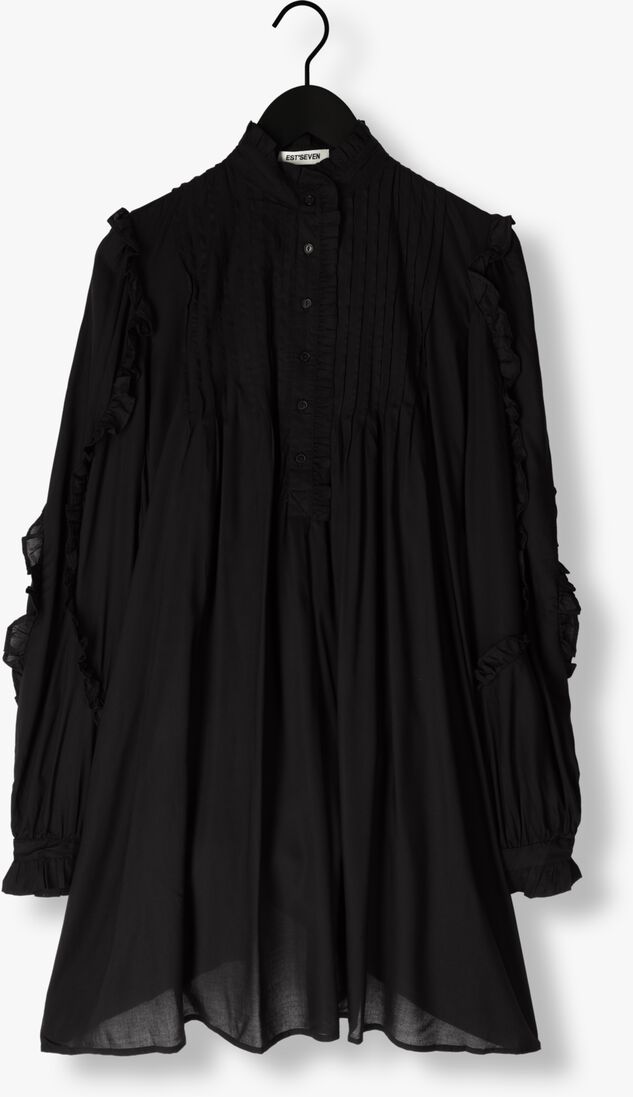 EST\\'SEVEN zwarte est'seven mini jurk lizzy long dress
