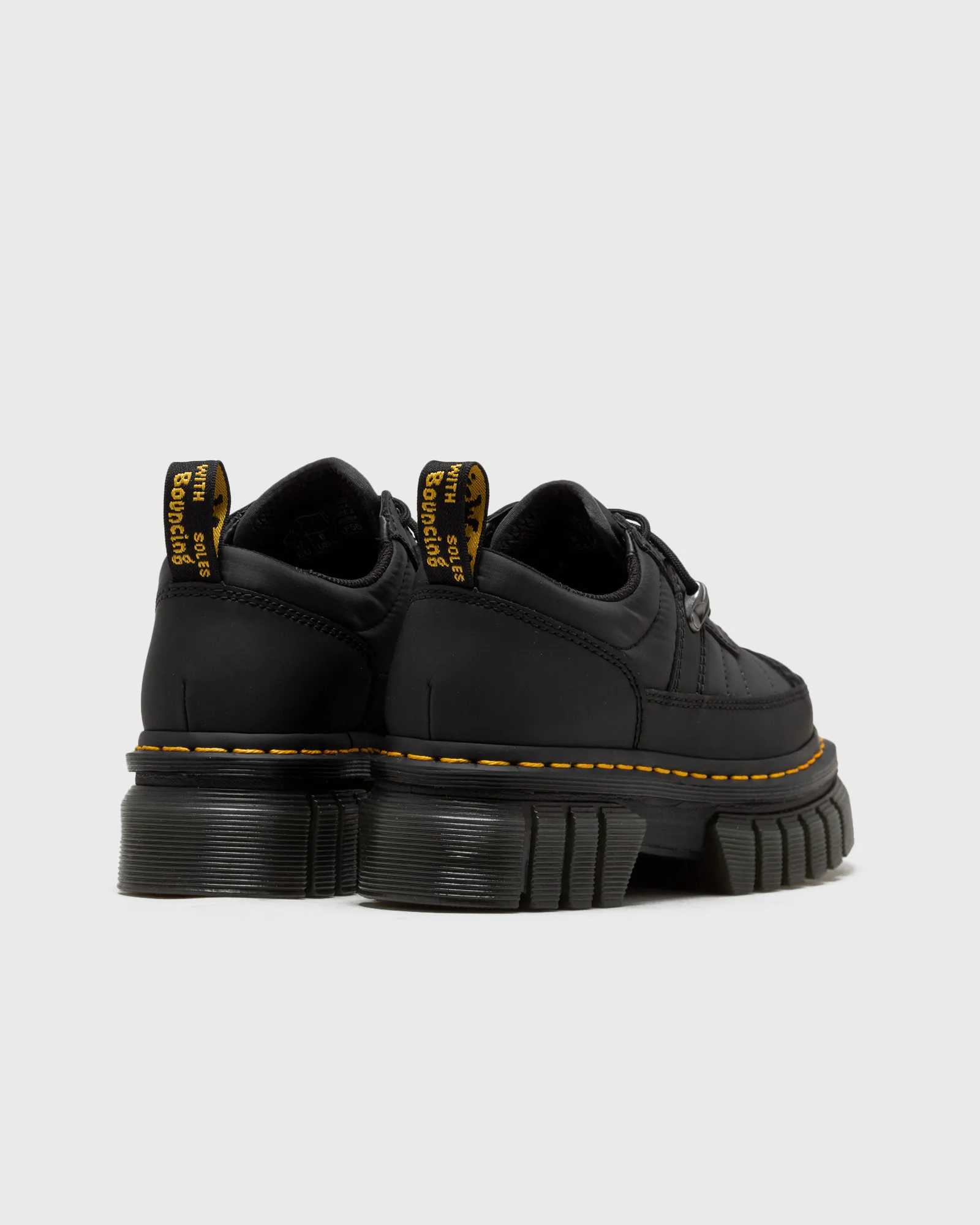 Dr.Martens Audrick 3i Shoe Qltd Black Rubberised Leather+Warm Quilted