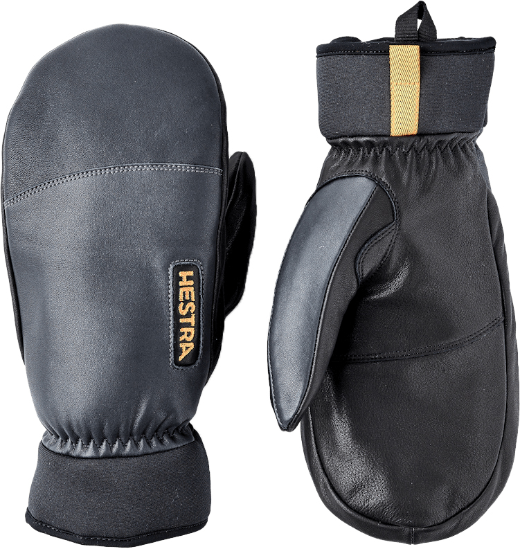 Army Leather Wool Terry Mitt Grey